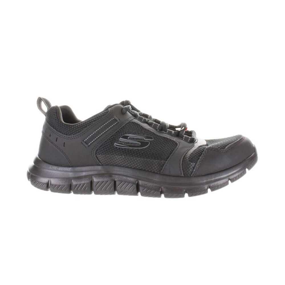 Skechers Mens Knockhill Black Walking Shoes Size 9 Wide (E, W)